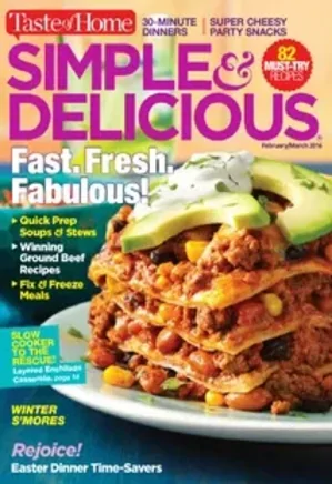 Food Magazines Bundle - Simple &amp; Delicious - March 2016